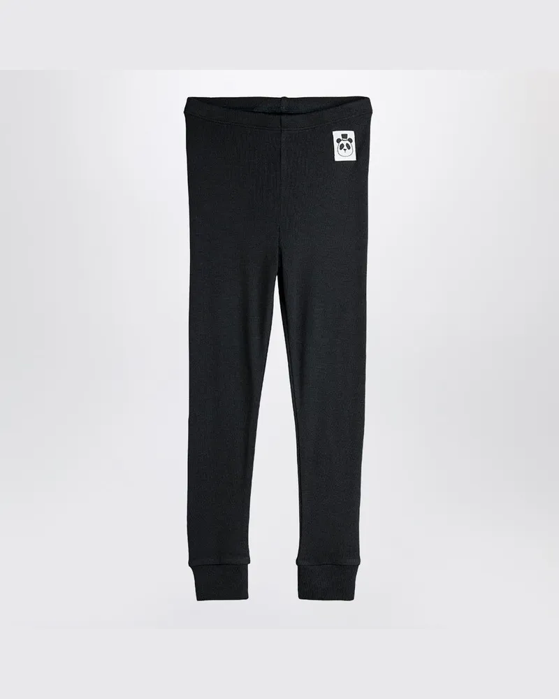 Mini Rodini Schwarze Modal-Leggings Schwarz