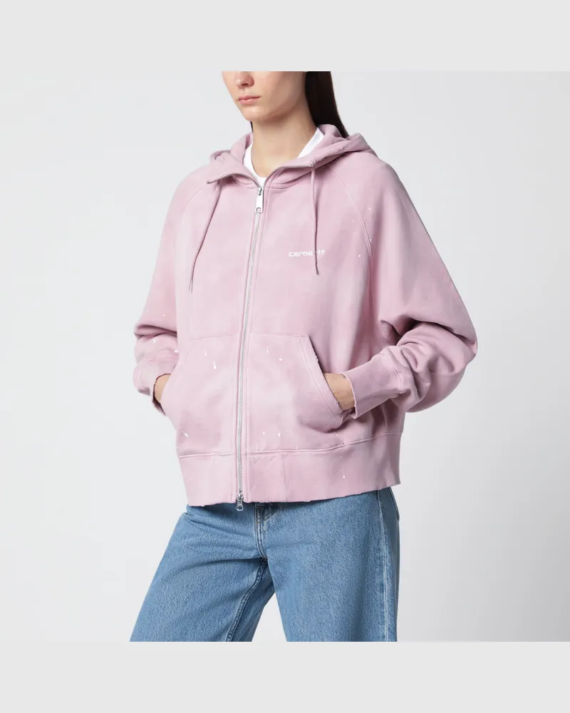 Carhartt WIP Damen Hooded Painter Jacket aus Baumwolljersey in Blau Pink