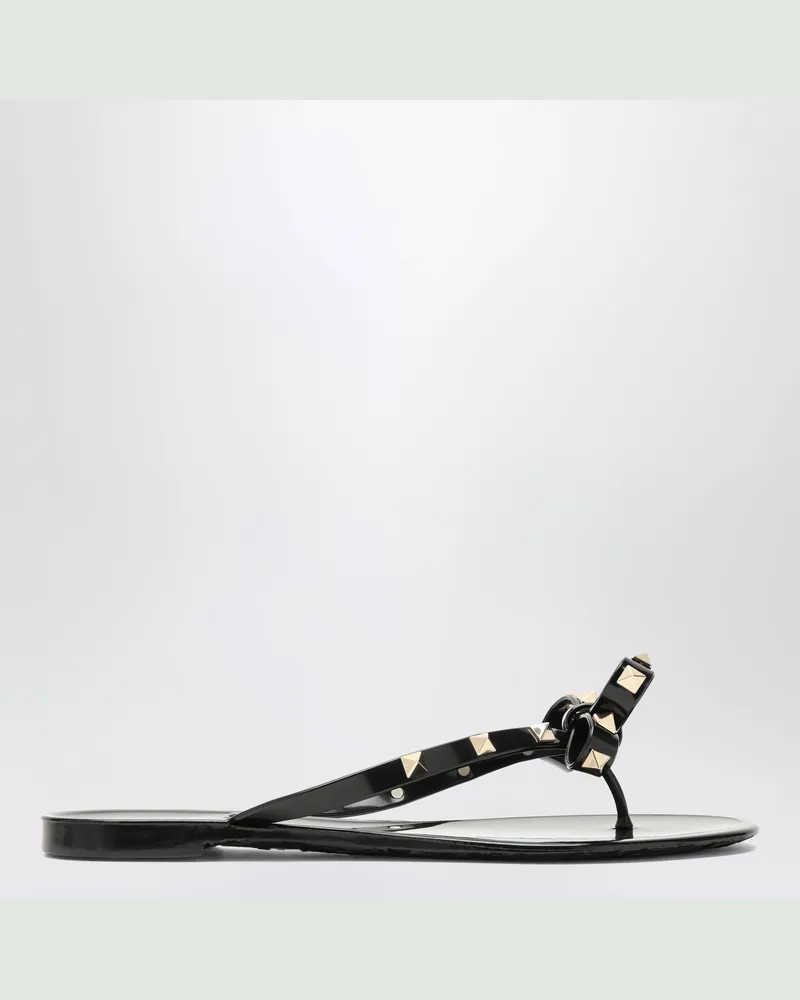 Valentino Garavani Schwarze Rockstud Sandalen Black
