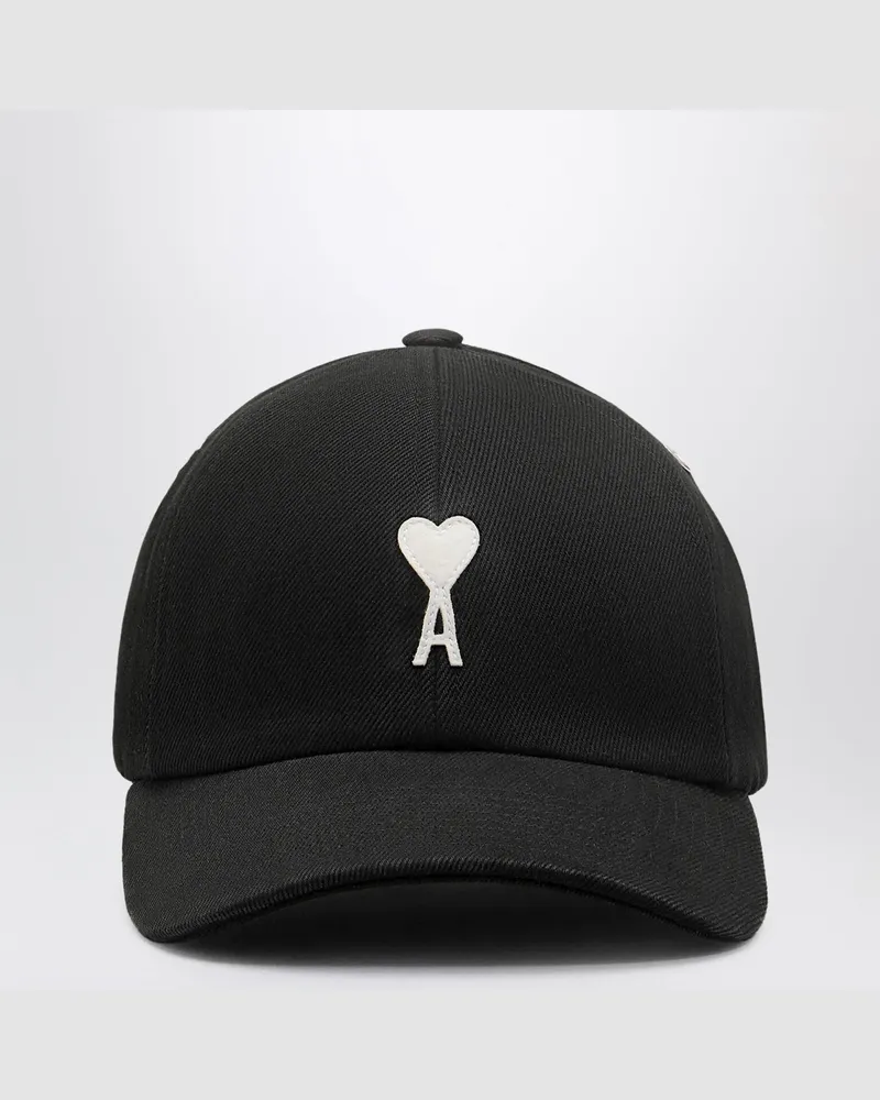AMI Paris Schwarze Ami De Coeur Baseballkappe Black