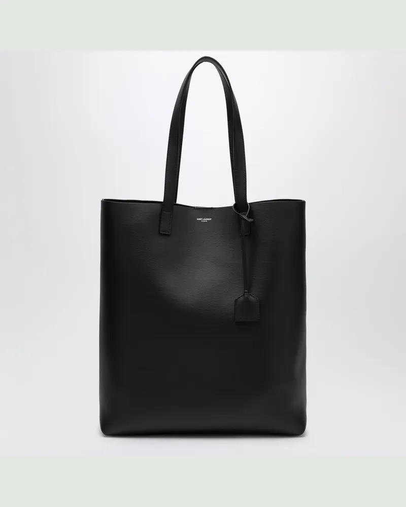Saint Laurent Schwarze Shoppingbag Bold aus Leder Black