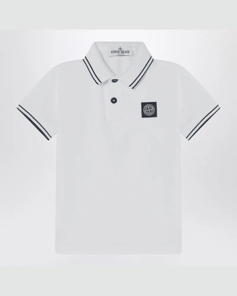 Stone Island Weißes Poloshirt aus Baumwolle White