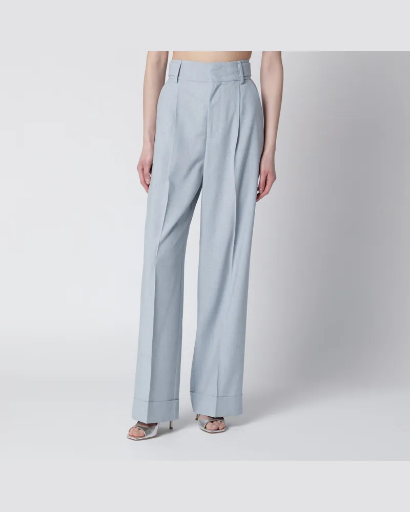 Alberta Ferretti Hellblaue Hose aus Viskosemischung Light