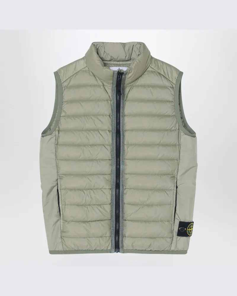 Stone Island Moosgrünes Nylon-Gilet Grün