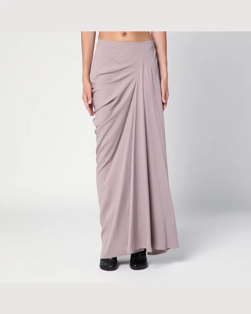 Dries van Noten Langer rosafarbener drapierter Rock Pink