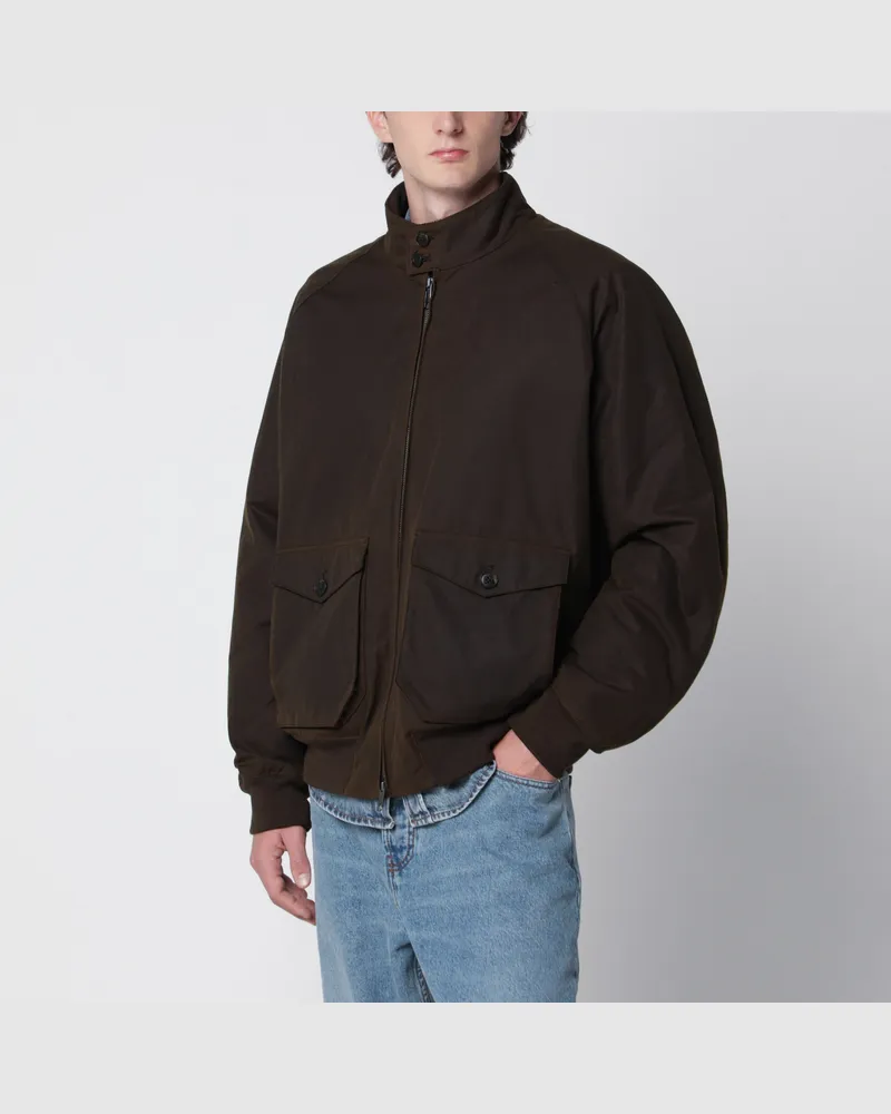 Baracuta Deep Moss grüne G9 Jacke aus gewachster Baumwolle Green