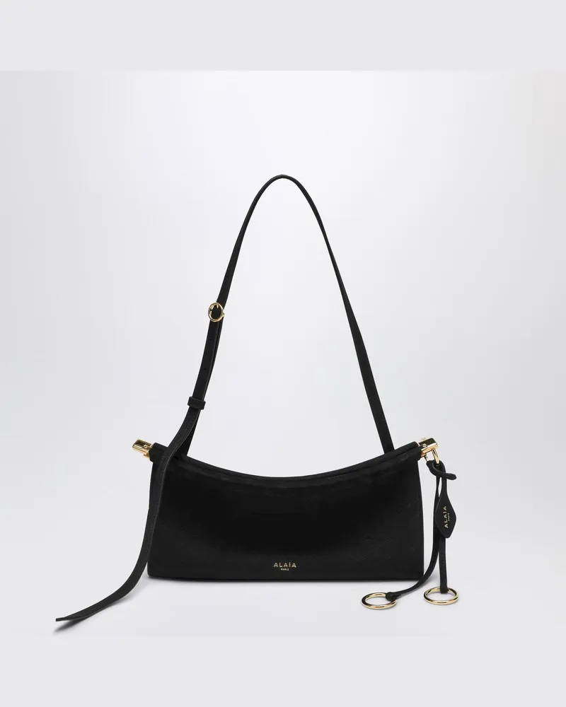 Alaïa Tasche Le Click East West klein schwarz aus Nubuk Schwarz