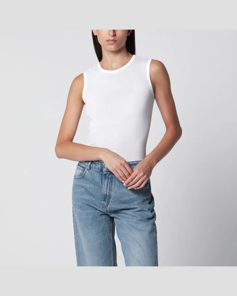 Flore Flore Tanktop Esmé LW aus Bio-Baumwolle in Weiß White