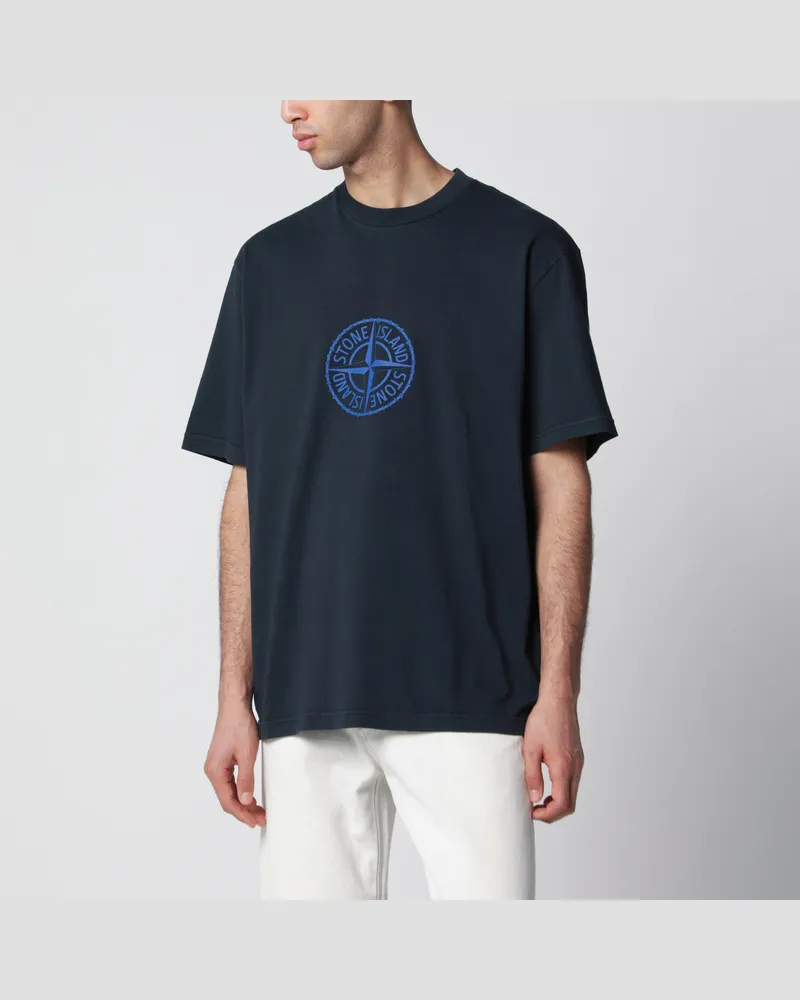 Stone Island All Around Compass Jersey-T-Shirt in Marineblau Blue