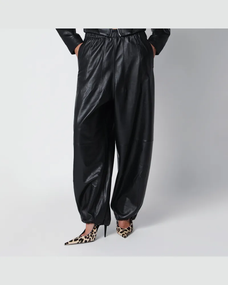 FRANKIE Shop Oakdale schwarze Lederhose Black