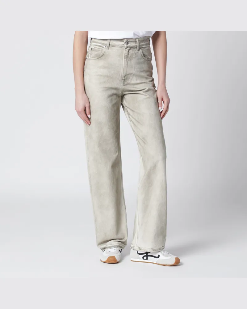 Loewe Hellgraue Jeans Aus Behandeltem Denim Grey