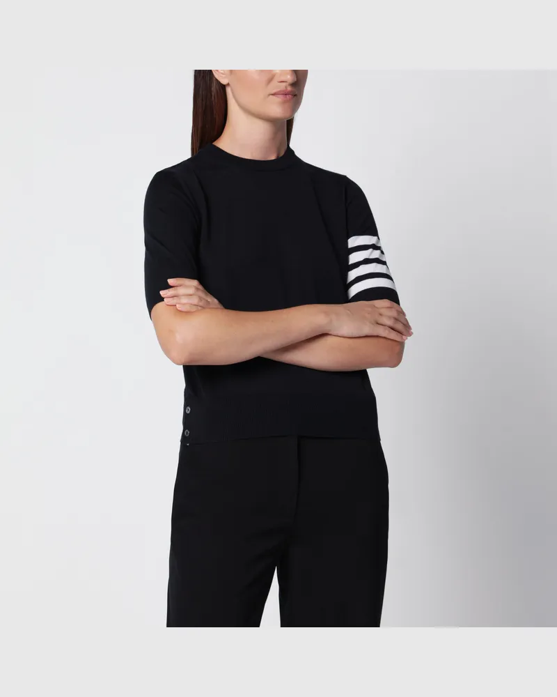 Thom Browne Pullover aus Schurwolle in Navyblau Blue