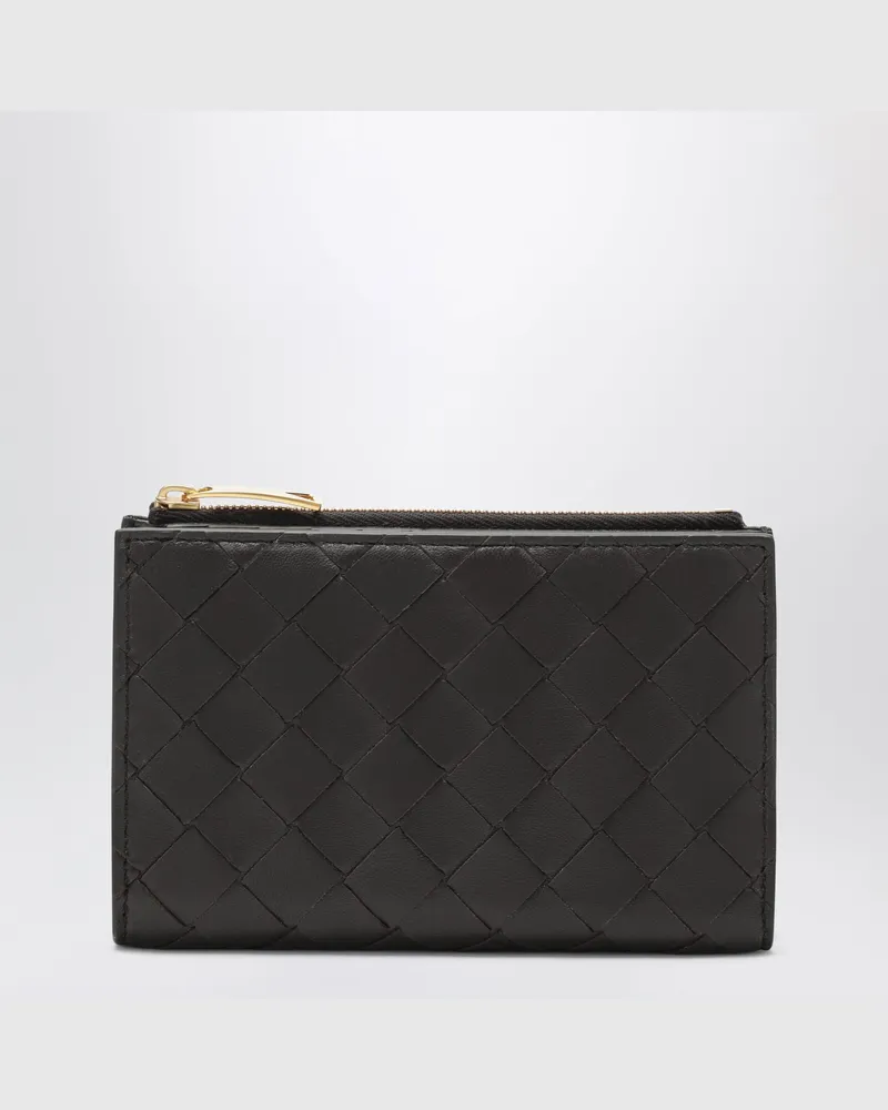 Bottega Veneta Mittelgroße Bi-fold Geldbörse in Fondant in Intrecciato Brown