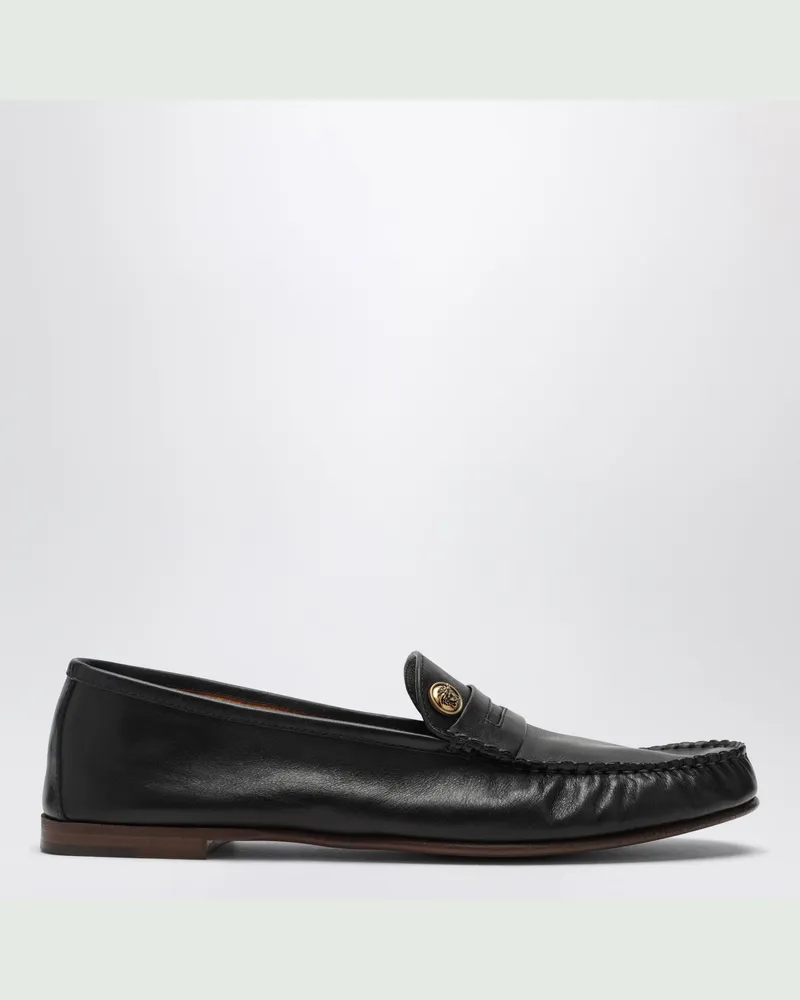 Versace Schwarze Guanto-Loafer aus Kalbsleder Black