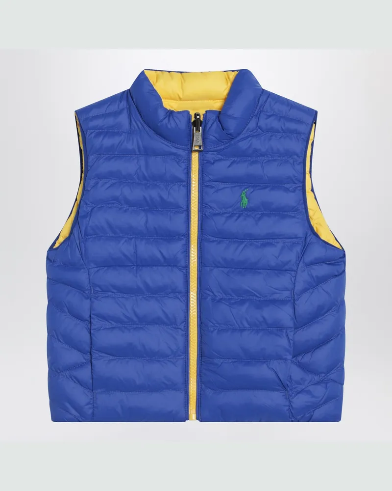 Ralph Lauren Wendbare gesteppte Weste in Saphirblau/Gelb Multicolor