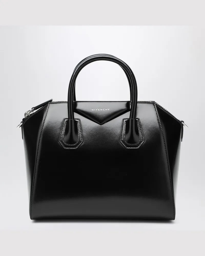 Givenchy Kleine schwarze Leder Antigona Tasche Schwarz
