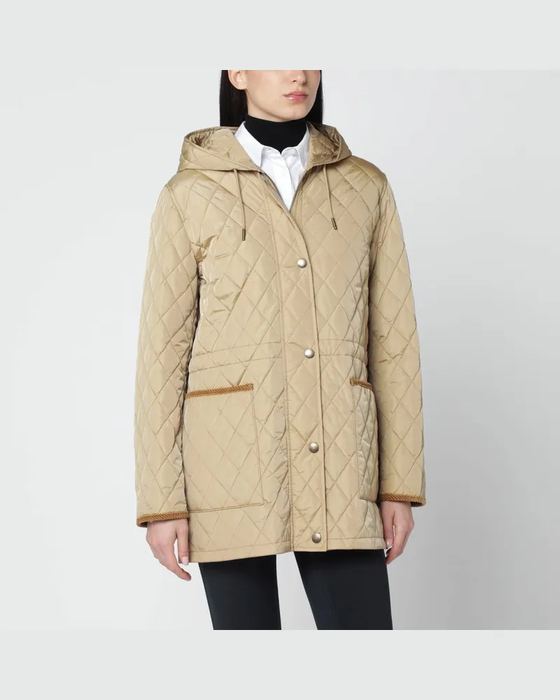 Burberry Beiger gesteppten Nylonmantel Beige
