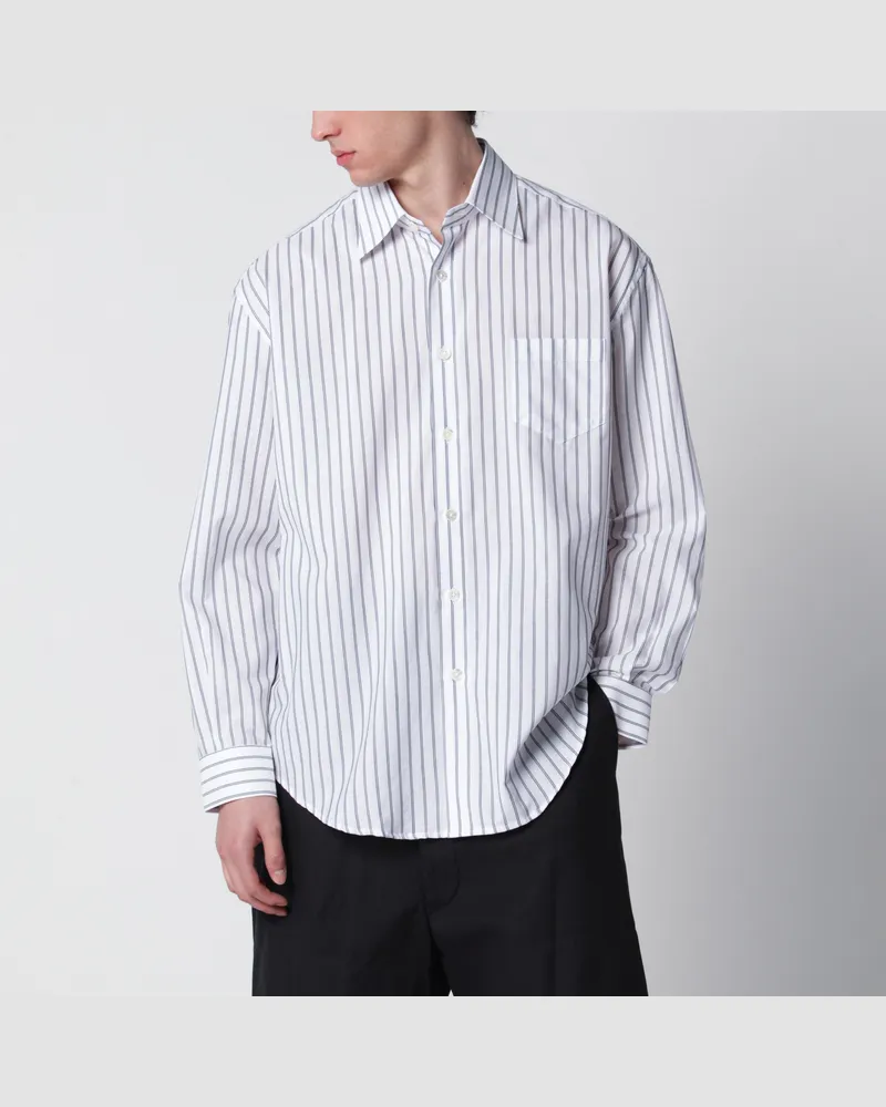 Namacheko Weißes Baumwollhemd mit Streifen White