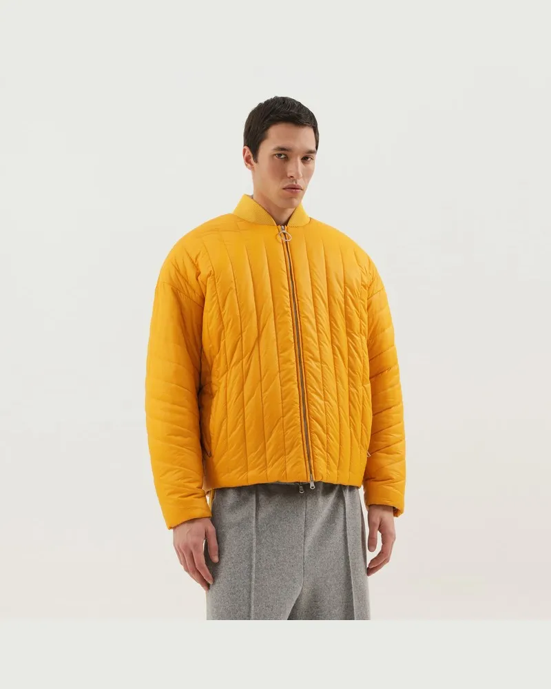 1989 STUDIO Gelbe gesteppte Daunenjacke Gelb