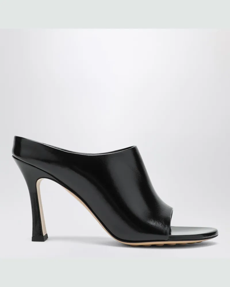 Bottega Veneta Schwarze Leder-Rana-Pantoletten 