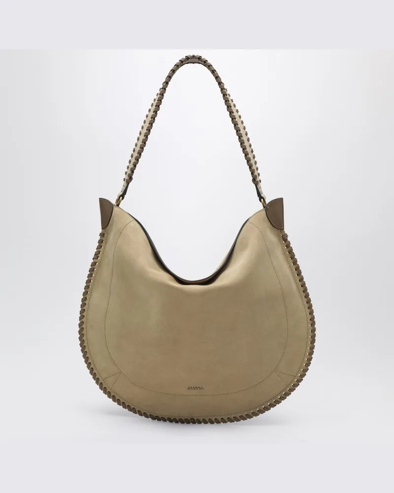Isabel Marant Oskan Soft Hobo-Tasche aus sandfarbenem Wildleder Beige