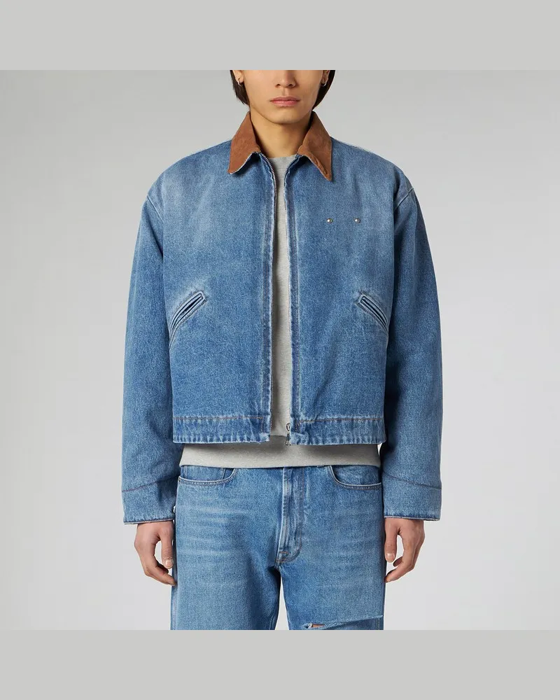 1989 STUDIO Workerjacke 1989 aus Denim Hellblau