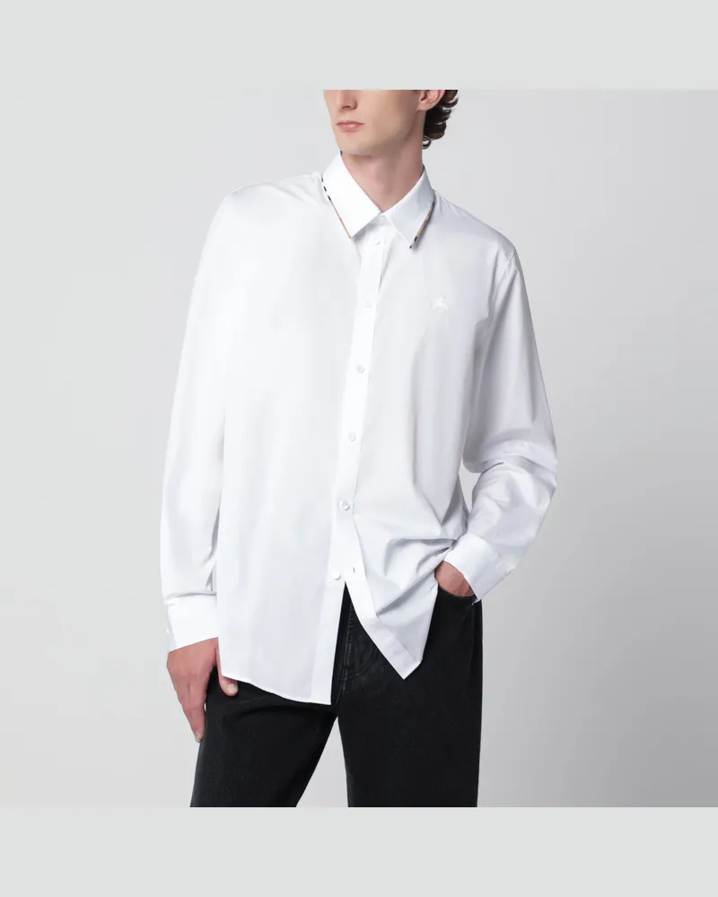 Burberry Weißes Baumwollpopelinehemd White