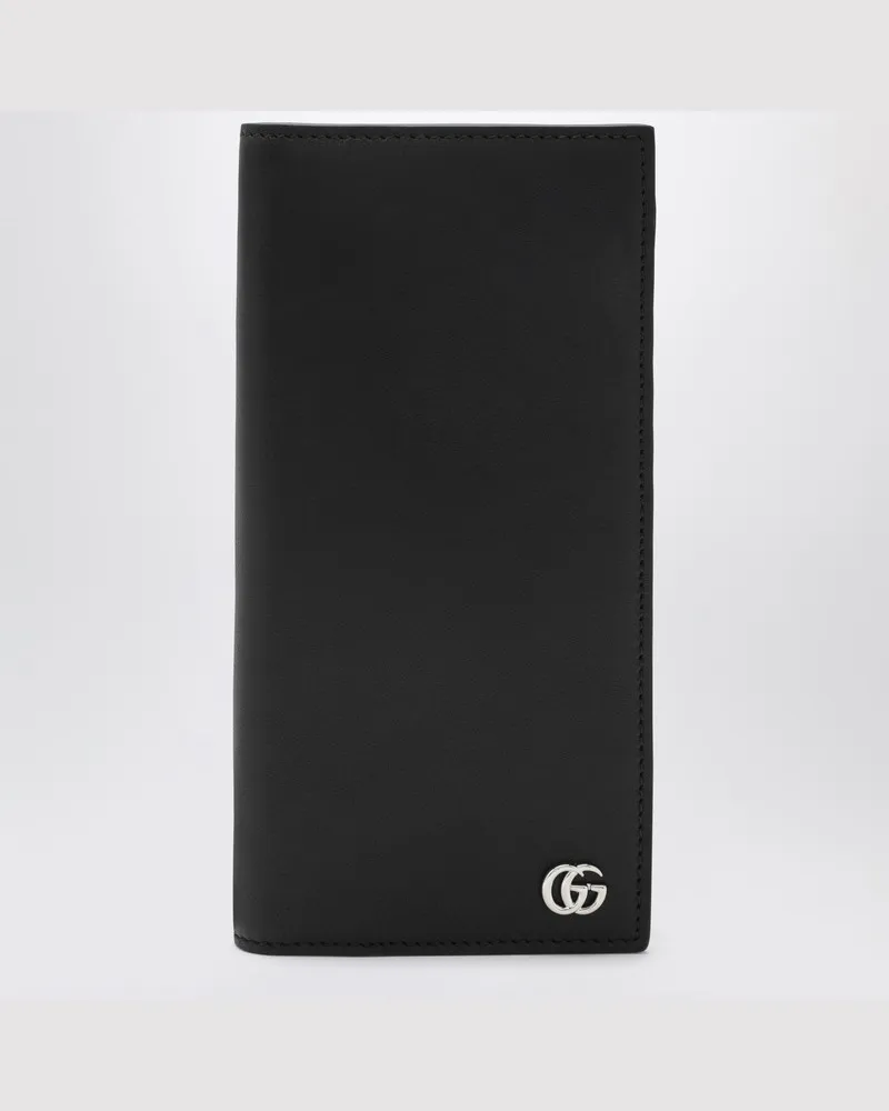 Gucci Langes schwarzes Portemonnaie GG Marmont Schwarz