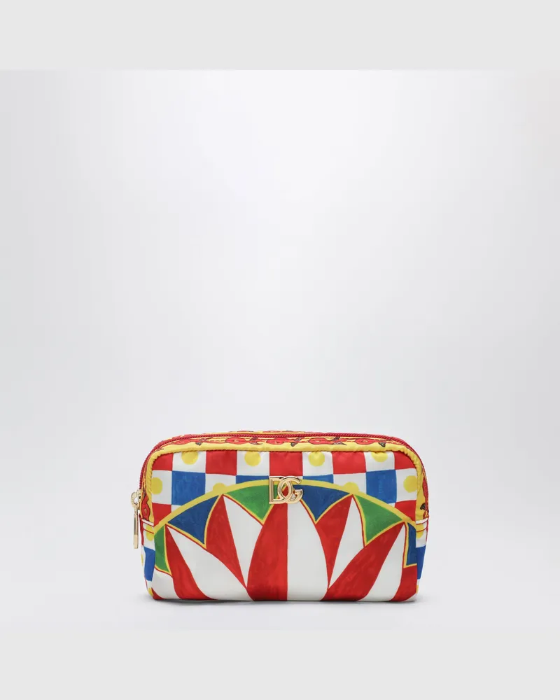 Dolce & Gabbana Pochette mit sizilianischem Karrenprint Multicolor