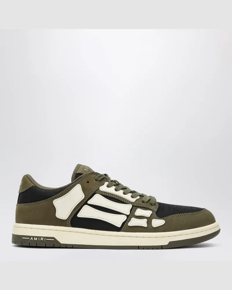 Amiri Skel Top Low sneakers in black/army green/white Black