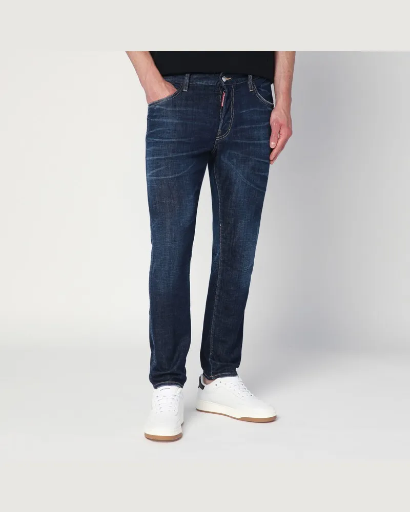 Dsquared2 Slim Skater blaue Jeans Blau