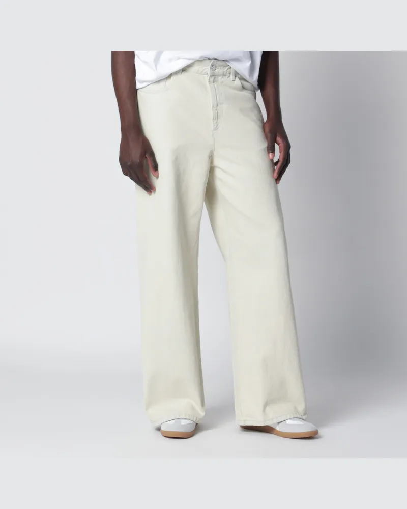 A.P.C. Weit geschnittene hellblaue gebleichte Jeans Beige