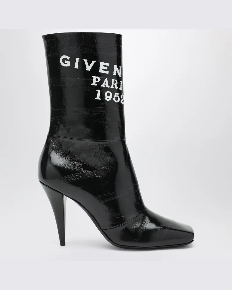 Givenchy Schwarze Sliced Square  Tape Stiefeletten Schwarz