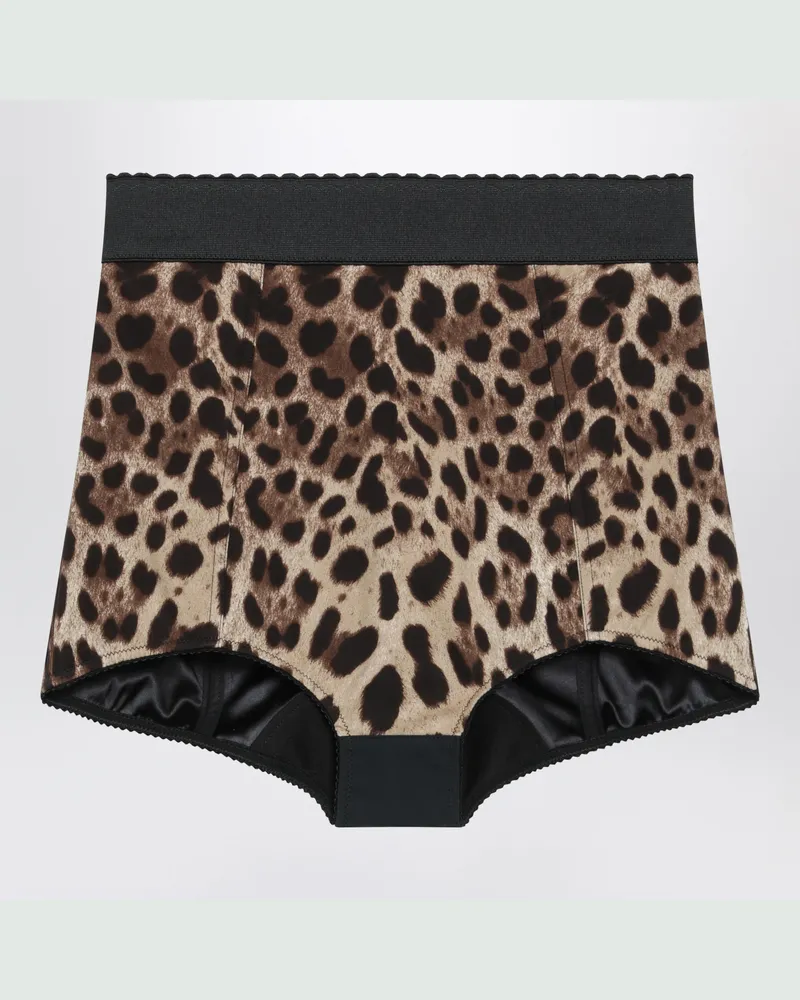 Dolce & Gabbana Leopard-Print-Shorts aus Polyamid in Leo New Multicolor
