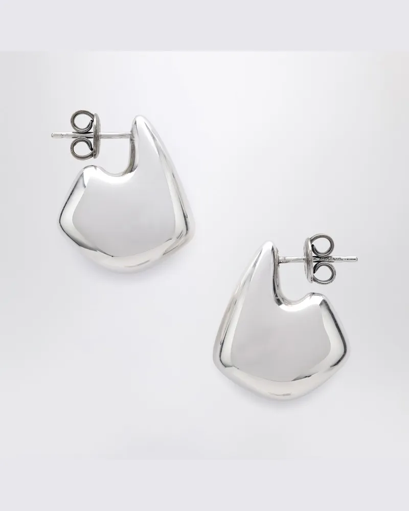 Bottega Veneta Ohrringe Fin mini silber Metallisch