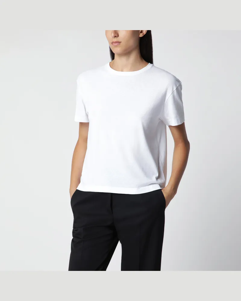 Totême Classic T-Shirt aus weißem Bio-Baumwolljersey White