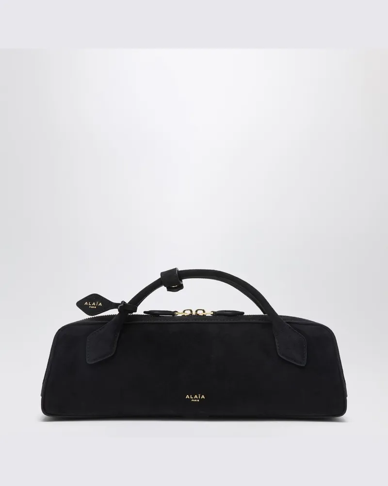 Alaïa Le Teckel Clutch schwarz aus Wildleder Schwarz