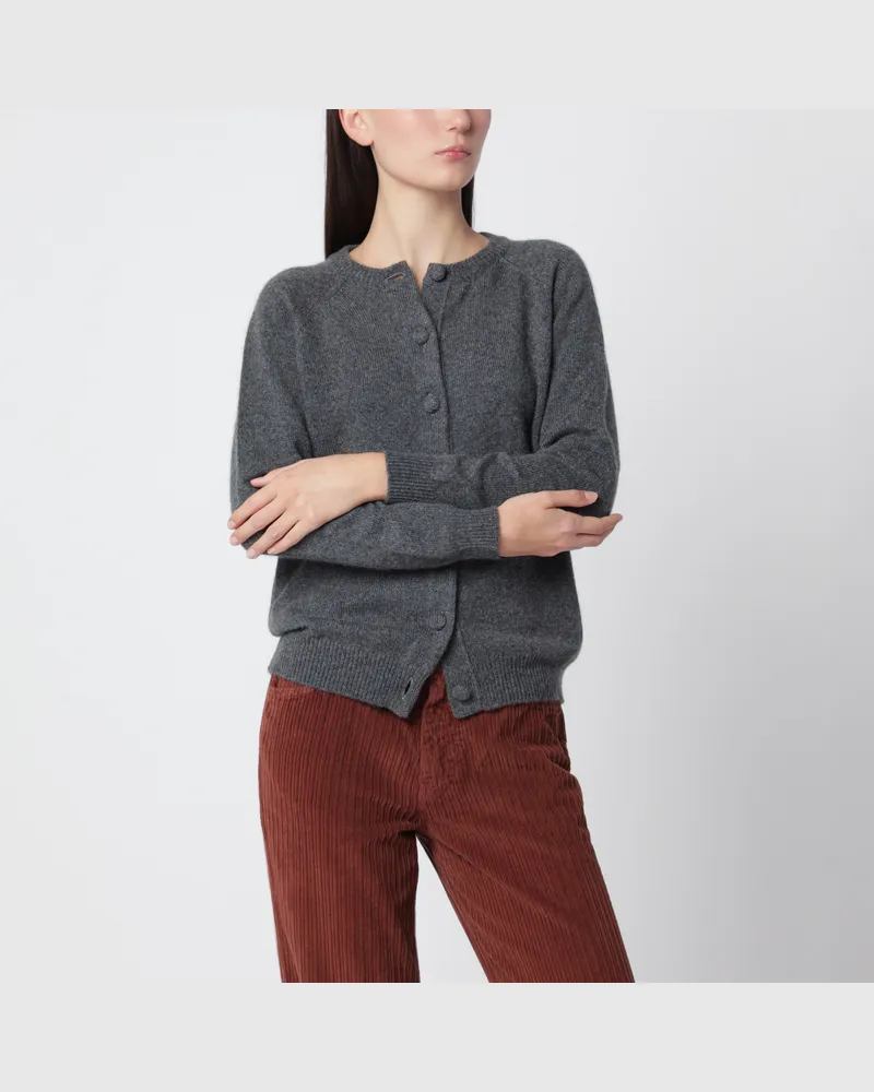 Alexandra Golovanoff Maxi Mila Grey 21 Cardigan aus Kaschmir Grey