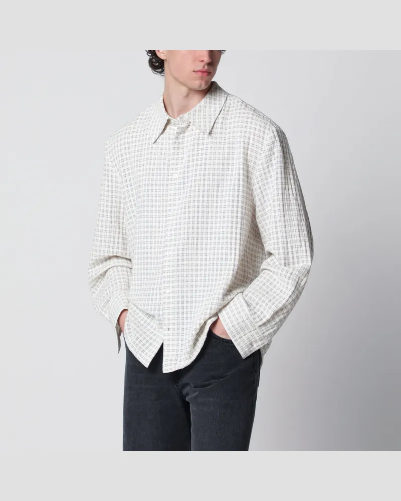 Séfr Hellbeiges Hemd mit Karomuster Beige