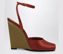 Zeppe La Scandale in satin rostfarbe