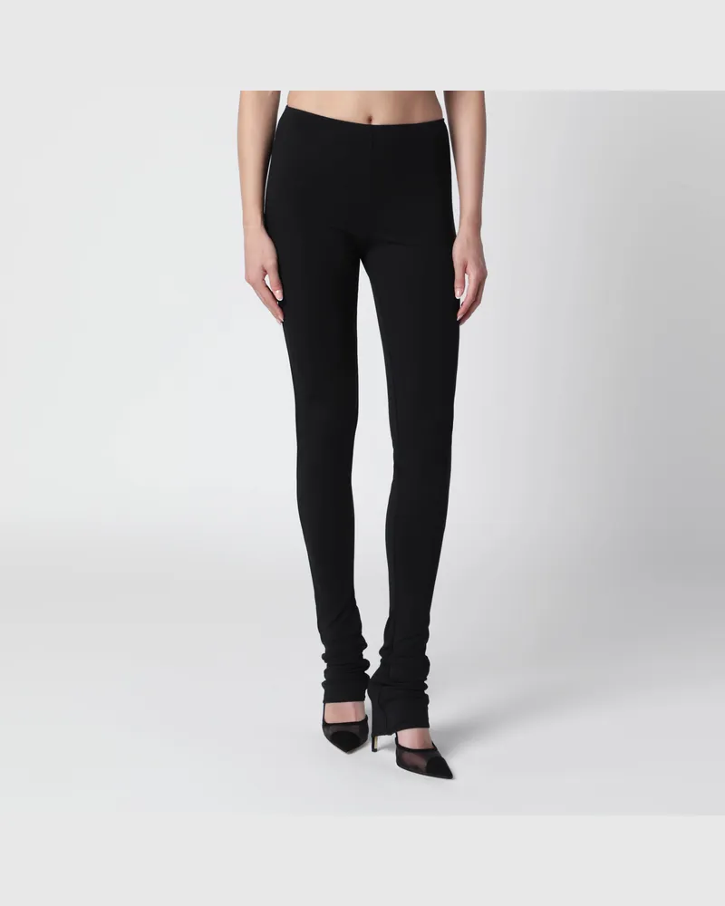 Gucci Schwarze Hose aus Viskose-Crêpe-Jersey Black