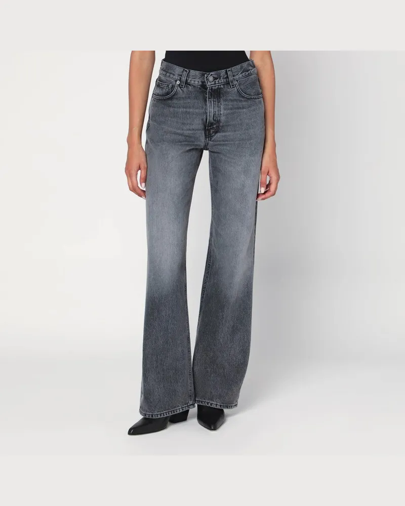 Haikure Graue Korea-Jeans mit Wascheffekt Grau