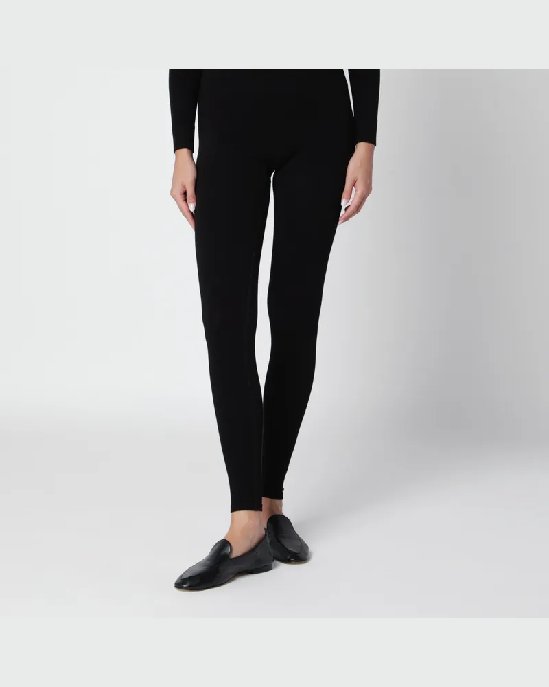 Totême Schwarze Kompressionsleggings aus Viskose Black