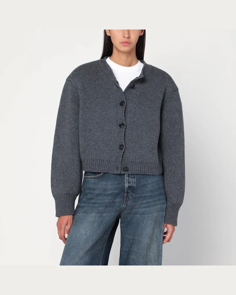 Róhe Graue Strickjacke aus Wolle Grau