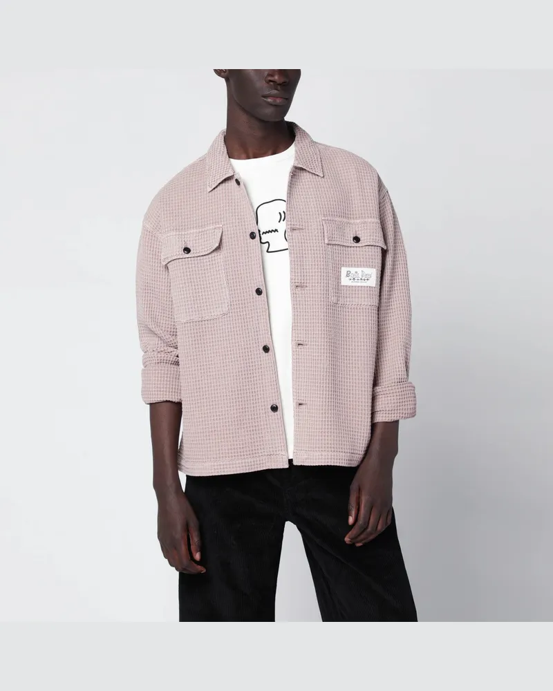 Brain Dead Sandfarbenes Hemd mit Wabenstruktur 