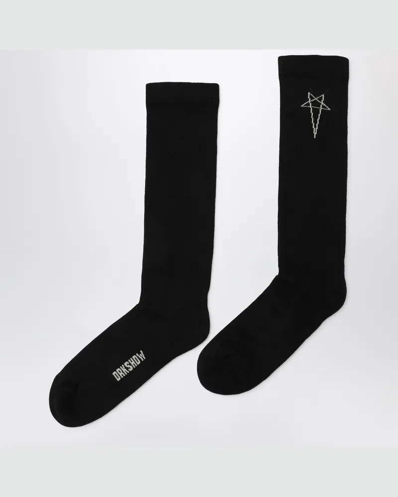 DRKSHDW by Rick Owens Schwarze Baumwollsocken mit Logo Black