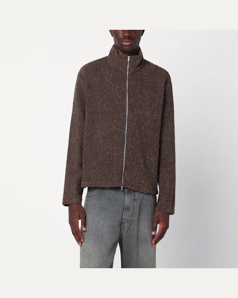 Our Legacy Jacke mit Reißverschluss und braunem Muster Braun