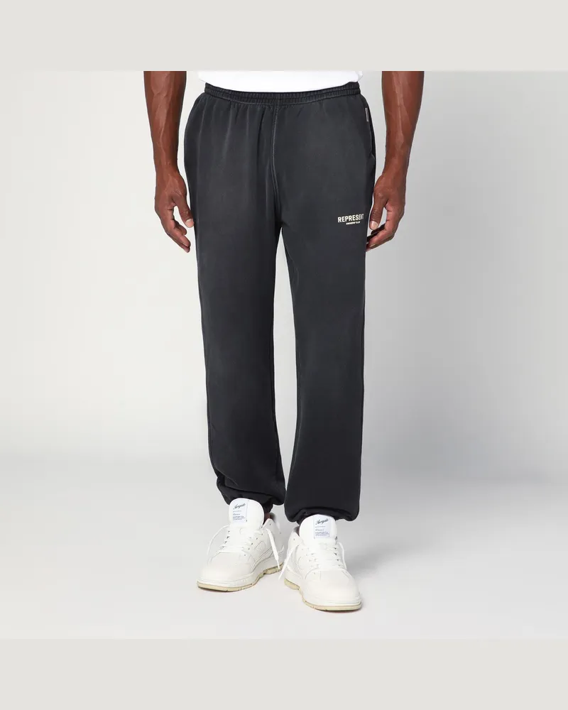 REPRESENT Verwaschene schwarze Jogginghose Black