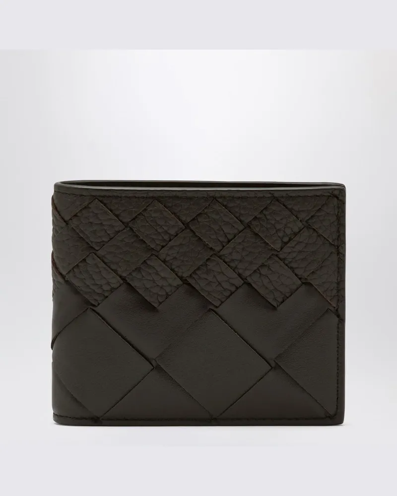 Bottega Veneta Fondente farbige bi-fold Geldbörse in Intrecciato Braun