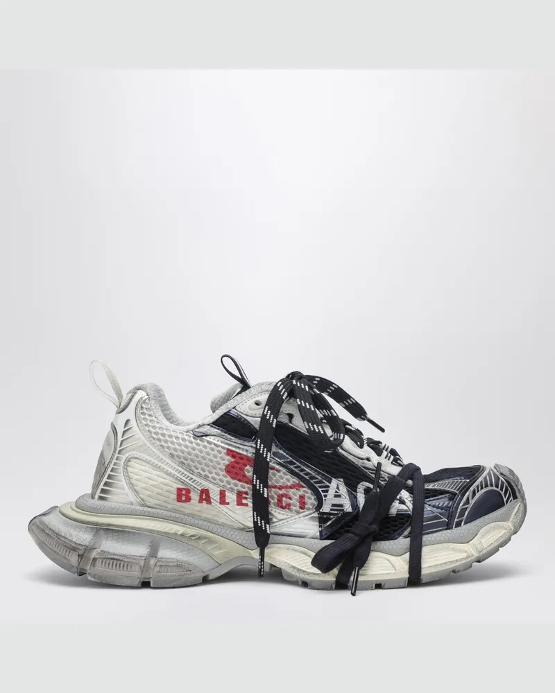 Balenciaga 3XL Split Logo Sneakers in Hellgelb/Rot/Navy Beige